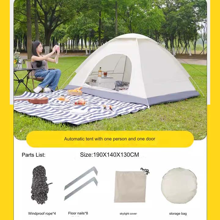 Feilu Outdoor Camping Tent -Quick Setup, Sunscreen, Portable