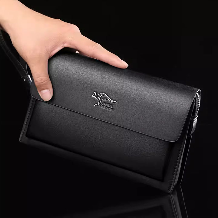 Saatchi KG Men's Leather Clutch: Casual & Business Wallet