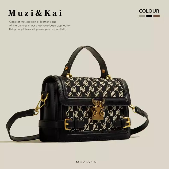 MuziKai Authentic Retro -Cross-Body Square Bag, Light Luxury