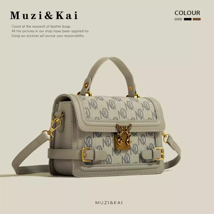 MuziKai Authentic Retro -Cross-Body Square Bag, Light Luxury