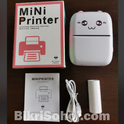 Mini Bluetooth Thermal Printer –পোর্টেবল ইঙ্ক-ফ্রি প্রিন্টিং