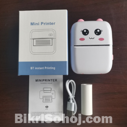 Mini Bluetooth Thermal Printer –পোর্টেবল ইঙ্ক-ফ্রি প্রিন্টিং