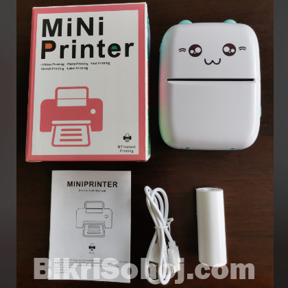 Mini Bluetooth Thermal Printer –পোর্টেবল ইঙ্ক-ফ্রি প্রিন্টিং
