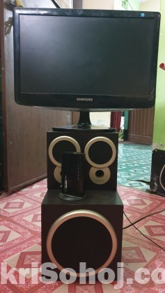 Samsung monitor , Microlab TMN8 Sound box & Tv Card
