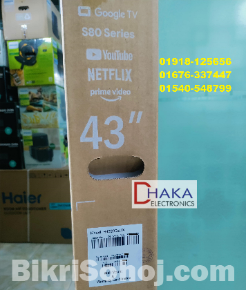 Haier 43 inch H43S80EUX QLED 4K Google TV Official