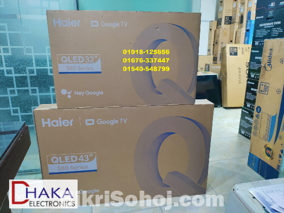 43 inch Haier H43S80EUX QLED 4K Smart Google TV Official