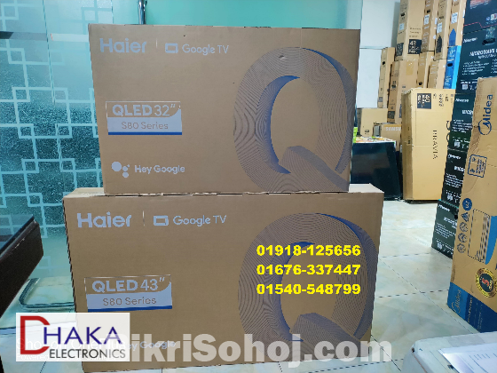 32 inch Haier H32S80EFX QLED FHD Smart Google TV Official