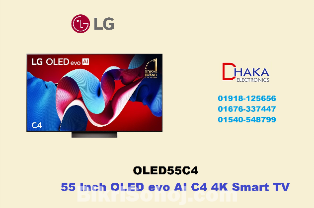 LG 55 inch C4 Evo OLED 4K AI Smart TV