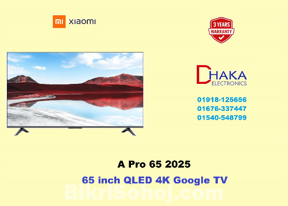 Xiaomi A Pro 65 inch QLED 4K Smart Google TV 2025