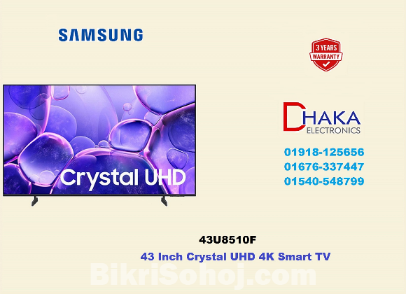 Samsung 43 inch U8510F Crystal UHD 4K Smart TV Official