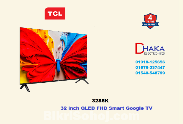 TCL 32 inch 32S5K QLED FHD Smart Google TV Official