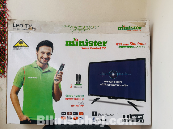 Minister 32-inch (813 mm) Glorious Smart TV।