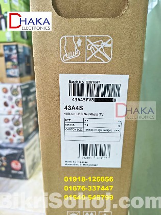 Hisense 43 inch 43A4S Direct LED FHD Smart TV Official