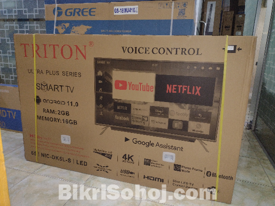 TRITON 65 inch DK5L-S UHD 4K ANDROID VOICE CONTROL TV