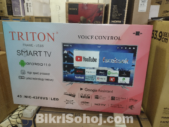 43 inch TRITON NIC-43F8VS 4K ANDROID AIR REMOTE TV