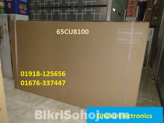 65 inch SAMSUNG CU8100 CRYSTAL UHD 4K  BEZEL-LES TV