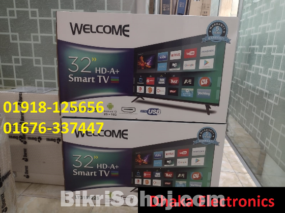 WELCOME 32 inch 4K SUPPORT FRAMELESS ANDROID SMART TV