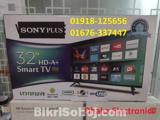 SONY PLUS 32 inch 4K SUPPORT ANDROID VOICE CONTROL TV