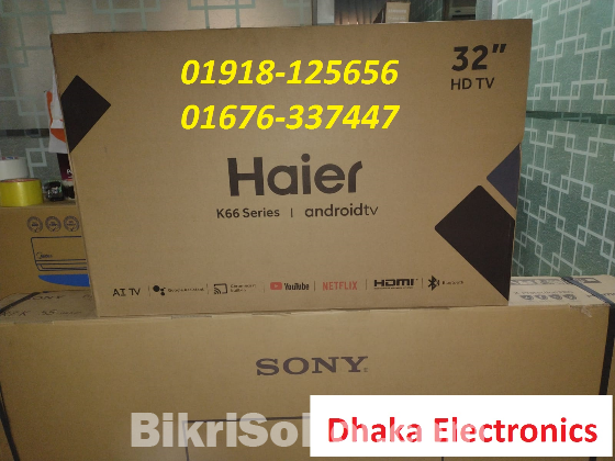 Haier 32 inch H32K66GH ANDROID GOOGLE BEZEL LESS SMART TV