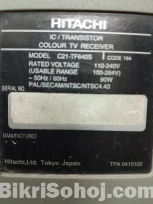 Original Hitachi 21inch  CRT Flat TV
