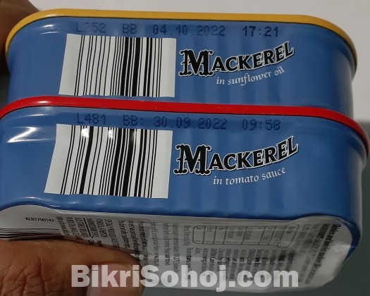Mackerel and Pilchards Caned Fish/ ম্যাকারেল ও ফিলচার্ডস
