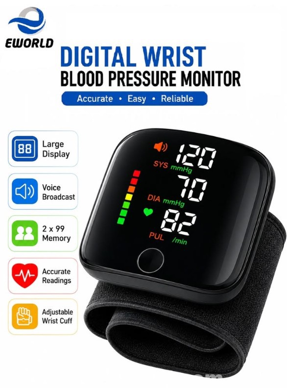 Digital wrist bp machine