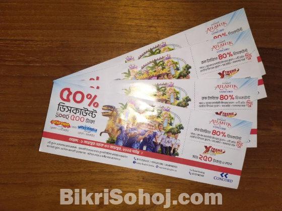 ফ্যান্টাসি কিংডম ডিসকাউন্ট টিকেট (50% DISCOUNT)