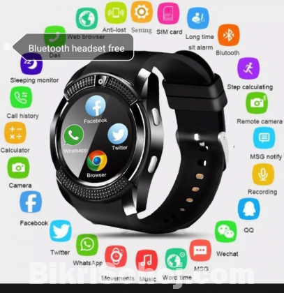 original V8 smart watch sports tracker  wrist sim & TF card