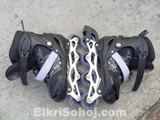 Inline roller skates shoes black-1 Pair- Size (38-42)