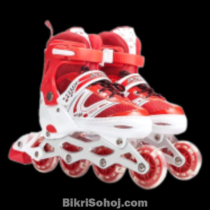 4-Wheels Adjustable Inline Roller Skating Shoes