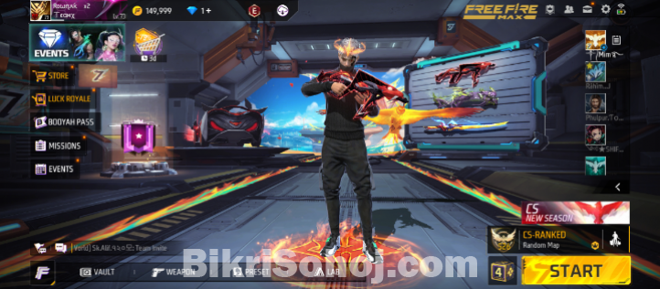 Free fire 73 level I'd