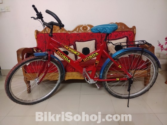 Red colour bicycle