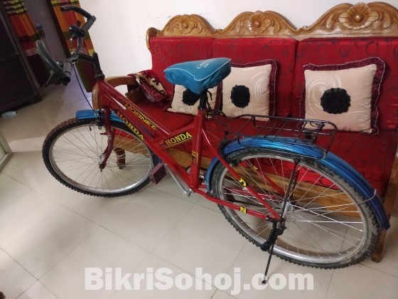 Red colour bicycle