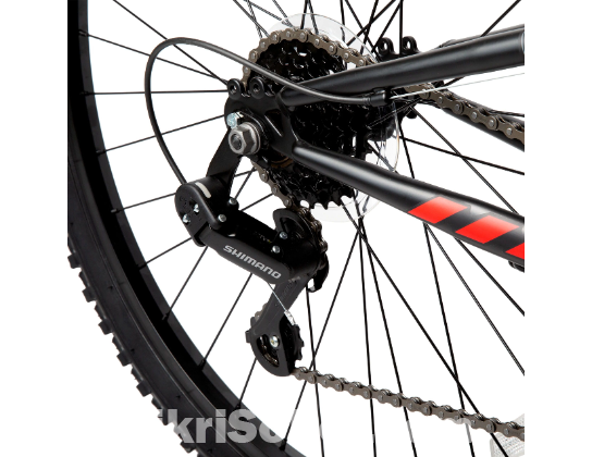 Hyper Bicycles 26 Shocker Mountain Bike, BlackRed, 18-Speed