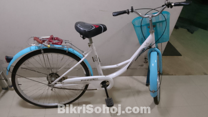 Cute blue with basket bicycle for kids n girls