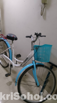 Cute blue with basket bicycle for kids n girls