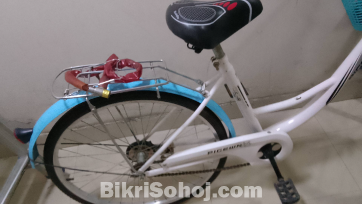 Cute blue with basket bicycle for kids n girls